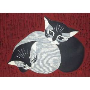  JAPANESE ART CATS B434B CROSS STITCH CHART
