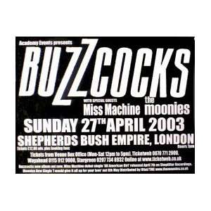  BUZZCOCKS Shepherds Bush Empire 27th April 2003 Music 