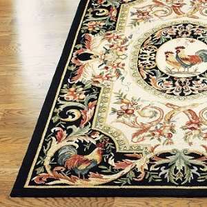 Rooster Hand hooked Wool Area Rug with FREE 18 x 26 Accent Rug 