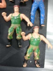 You are bidding on a vintage WWF LJN wrestler rubber figure lot of 12 