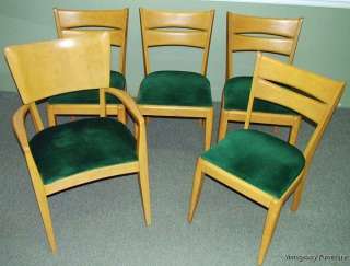 5965 HEYWOOD WAKEFIELD Mid Century Modern Set Dining Room Chairs 