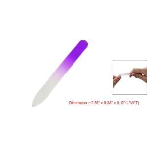  Purple Handle White Anti glare Glass Nail File Beauty 