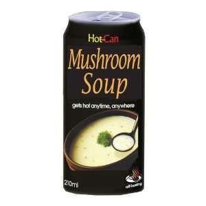 Hot Can 7.1 Oz Mushroom Soup Self Heating Beverage Sold in packs of 12 