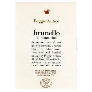  Poggio Antico Brunello Di Montal 1999 Grocery & Gourmet 