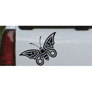 Black 12in X 10.6in    Tribal Butterfly Butterflies Car Window Wall 