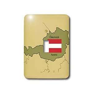  777images Flags and Maps   The map and flag of Austria with Austria 