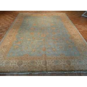  10 x 14 HAND KNOTTED OUSHAK RUG 100% WOOL & VEGETABLE DYES 