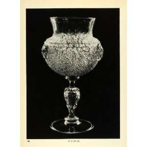  1939 Print Antique 16th Century Ornate Glass Goblet Lion 