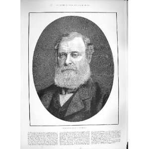  1886 ANTIQUE PORTRAIT FORSTER MEMBER PARLIAMENT