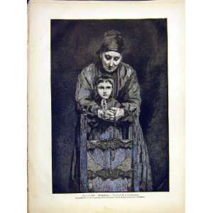  Resignation Rosary Religious Deschamps Print 1882