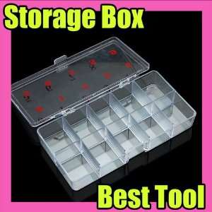  Clear False Nail Art Tips Plastic Box Container 062 