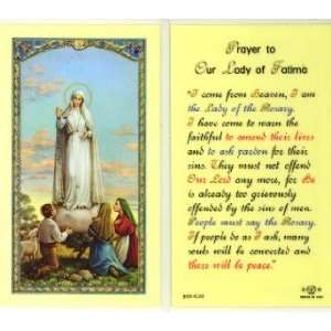  Our Lady of Fatima Prayer Holy Card (800 030) Everything 