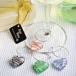  Murano Glass Collection wine glass charms (Set of 48 