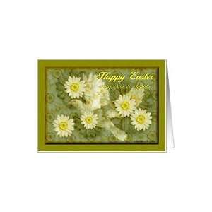  Happy Easter  Step Son & Family / Dove & Daisies Card 