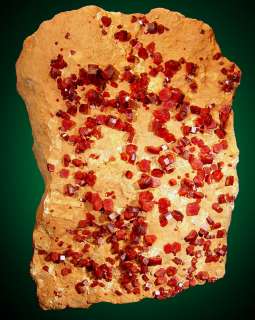 Scarlet Red VANADANITE Crystals Superb Color Morocco  
