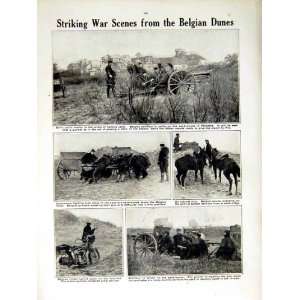    1915 WORLD WAR BELGIAN SOLDIERS MAXIM GUN FLANDERS
