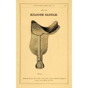  1882 Ad Kilgore Saddle No 51 Alabama Kilgore Tree Calf 