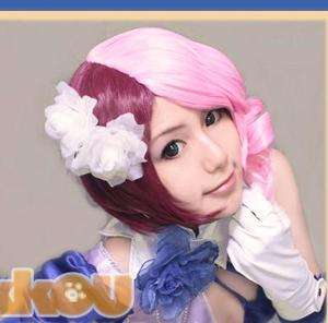 TEKKEN ALISA RED MIX PINK SHORT PARTY Cosplay Wig party day costume 
