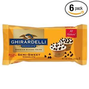Ghirardelli Chocolate Baking Mini Chips, Semi Sweet Chocolate, 10 