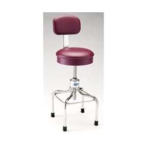   Stool With Backrest & Rubber Tips   Lake Blue