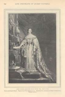 1897 Print Queen Victoria Taking Oath of Office in 1837  