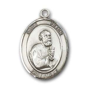  Sterling Silver St. Peter the Apostle Medal Jewelry