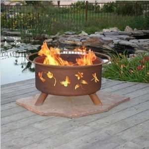  Bundle 73 Flower & Garden Fire Pit with Cover (3 Pieces 