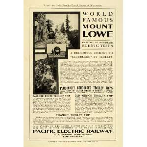  1912 Ad Mount Lowe California Pacific Electric Railway 