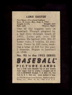 1952 Bowman #95 LUKE EASTER (Indians) NrMt  