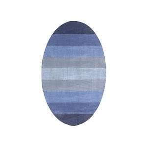St. Croix CT00V Aspect Blue Stripes Contemporary Oval Rug Size Oval 8 