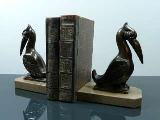 Art Deco Pair Bookends Pelican Max Le Verrier Book Ends  