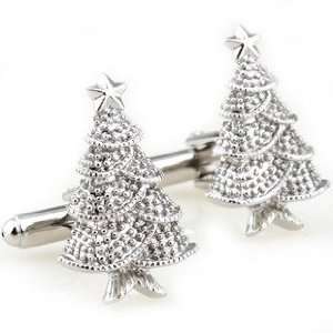 Christmas Tree Cufflinks Pine Cuff Links Gift Boxed(wedding cufflinks 