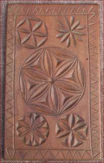   Winding Board Flat Bobbin Lace Wood Carved French Alpes Folk Art 1900