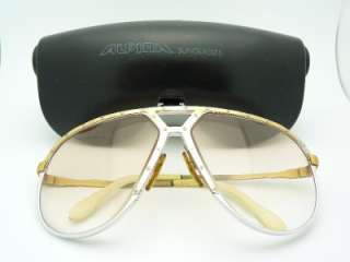 Alpina Vintage M1 Aviator Prescription Sunglasses Silver & Gold W 