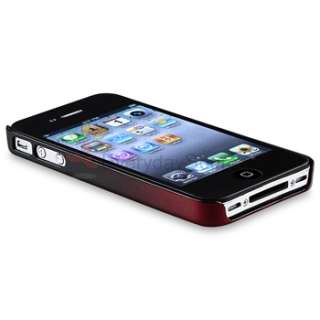   Red Hard Case+PRIVACY LCD FILTER for Sprint Verizon AT&T iPhone 4 G 4S