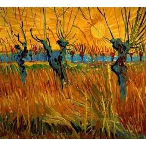   oil paintings   Vincent Van Gogh   24 x 22 inches   Willows at Sunset