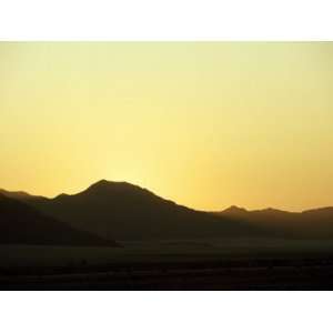 Sunset Behind the Mountain Ridge of the Great Escarpment Photographic 