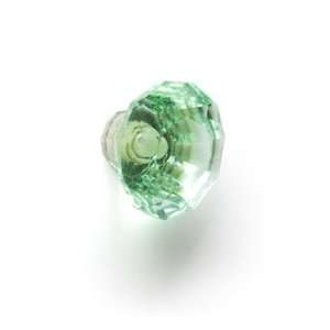  Diamond Cut Green Glass Drawer Knob