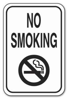 NO SMOKING with Symbol 12x18 .040 Aluminum Sign  