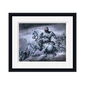 Scene From The Colonial War A Negro On A Rearing Horse Framed Giclee 