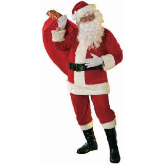 Soft Velour Santa Suit Adult Costume   MENS Christmas SANTA CLAUS 