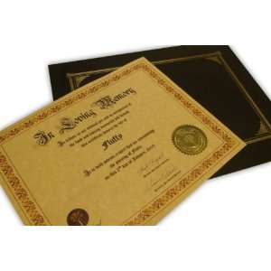  Pet Memorial Certificate With Display Folder Everything 