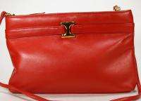 Ladies Amanda Smith Red Genuine Leather Purse / Shoulder Bag  