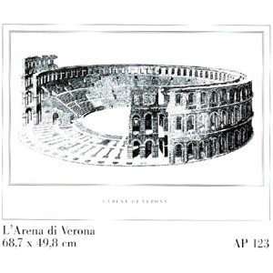  LArena Di Verona Offset Lithograph by Verona. size 27 