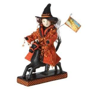  Pack of 2 Halloween Whimsies Witch Riding Horse Halloween 