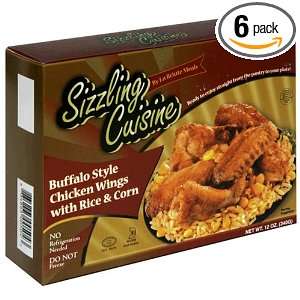   Style Chicken Wings with Rice & Corn, 12 Ounce Meal (Pack of 6