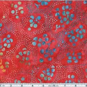  45 Wide Hand Dyed Batik Berry Red Fabric By The Yard 