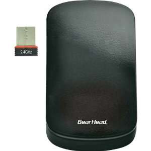  Gear Head Black 2.4GHz Wireless Touch Nano Mouse 