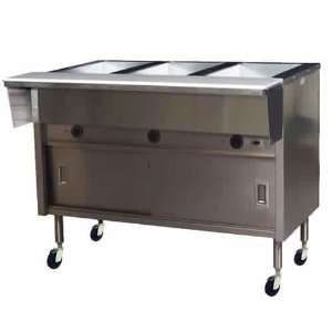  Electric Steam Tables Eagle (PHT3CB 240) 3 Well Portable 