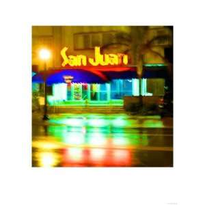  San Juan Night, Miami Premium Poster Print by Tosh , 18x24 